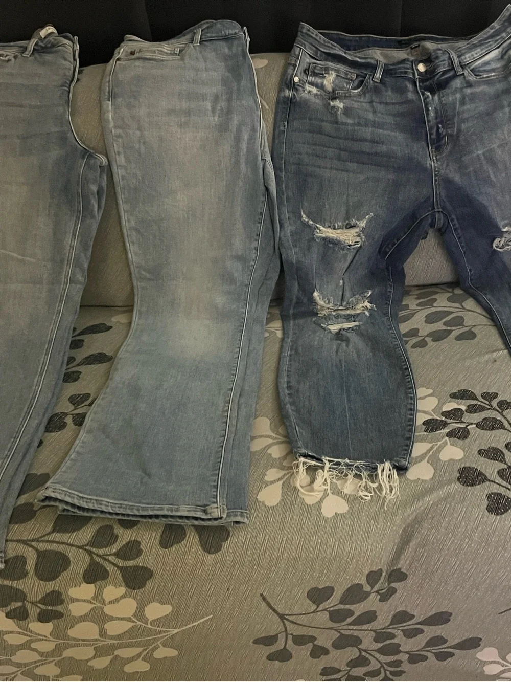 Judy Blue Light & Medium Blue Distressed Women's Jeans Set